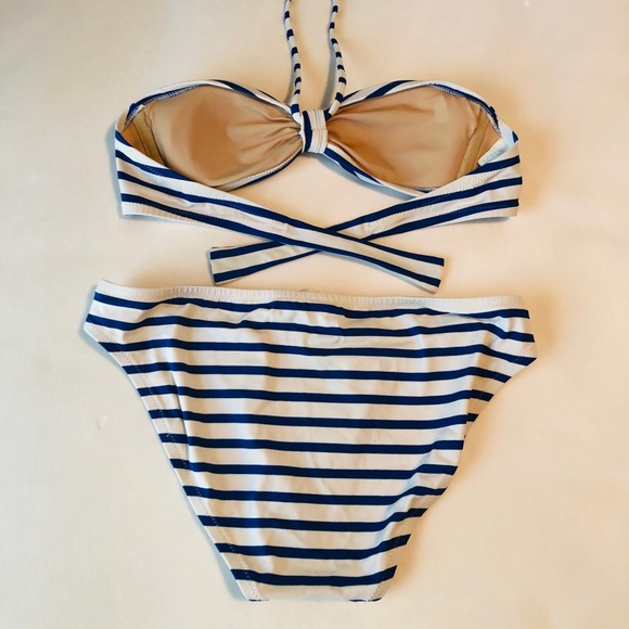 Jcrew Blue and White Striped Bikini - Picture 3 of 5